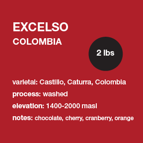 **NEW** COLOMBIA Excelso 2 lbs. bag