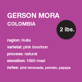 **NEW** COLOMBIA Gerson Mora // natural