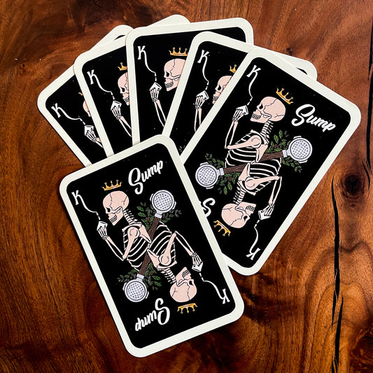 Skeleton King Card Sticker