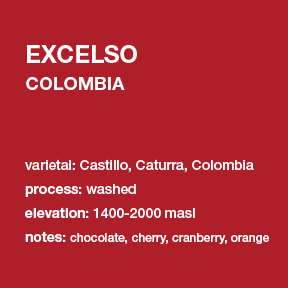 **NEW** COLOMBIA Excelso 12 oz. bag