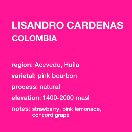 **NEW** COLOMBIA Lisandro Cardenas 12 oz. bag