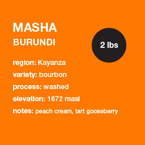 **NEW** BURUNDI Masha 2 lbs. bag