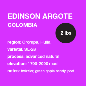 **NEW** COLOMBIA Edison Argote 2 lbs. bag