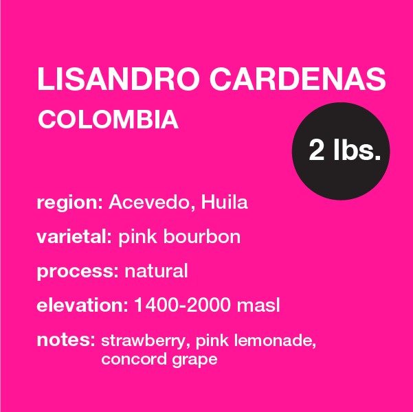 **NEW** COLOMBIA Lisandro Cardenas 2 lbs. bag