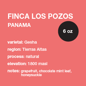 **NEW** PANAMA Los Pozos (6 oz. only)