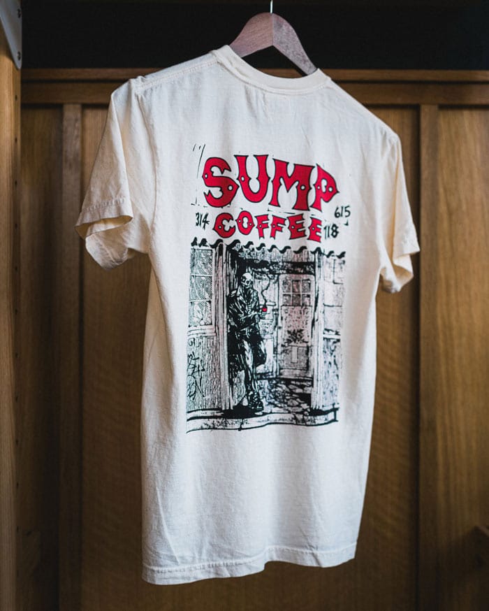 **NEW** Night at CBGB // Red and Black on Beige T-Shirt